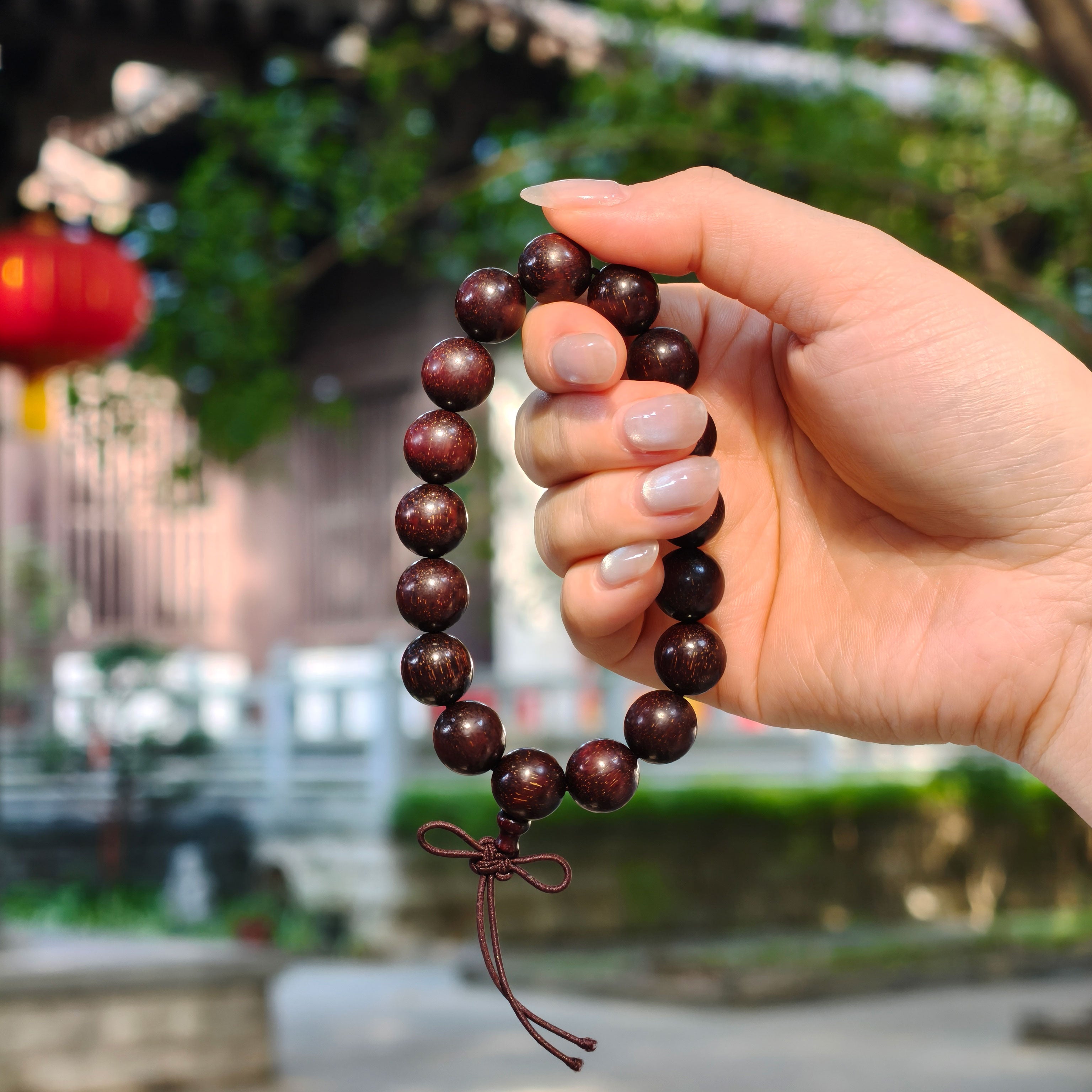 Red Sandalwood Bead Bracelet - Etheris