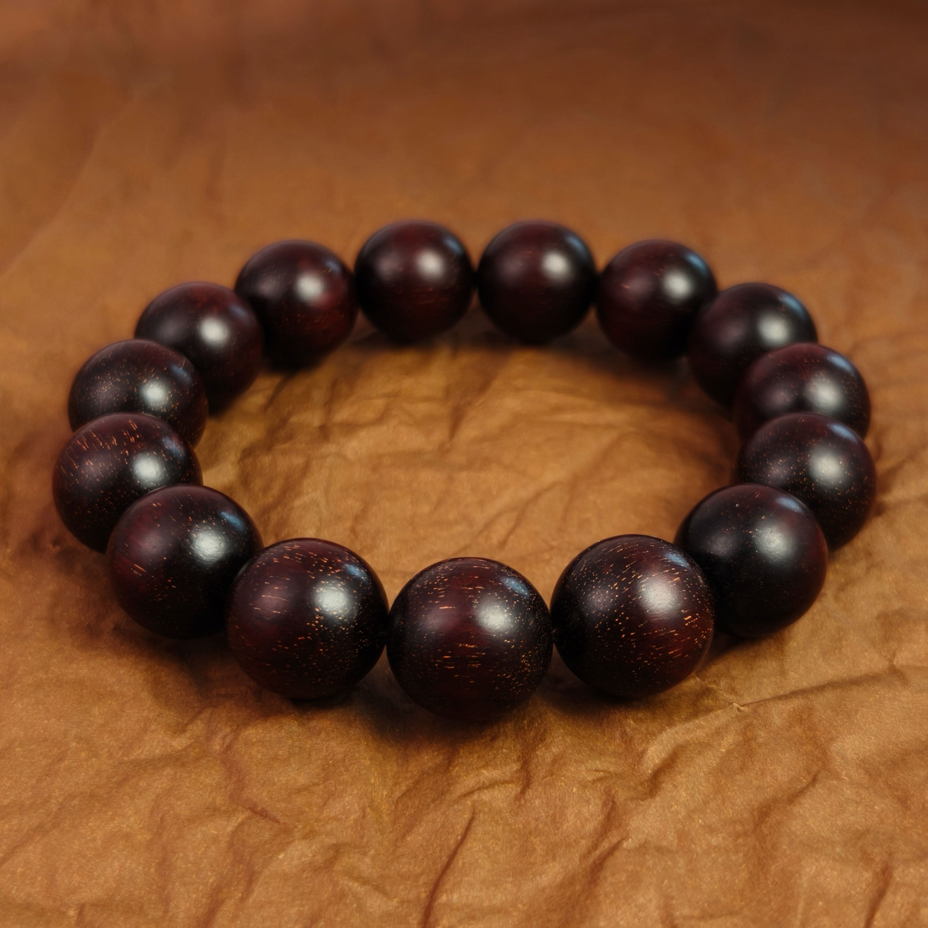 Red Sandalwood Bead Bracelet